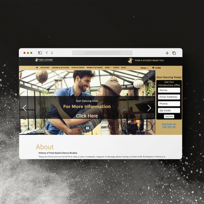 Fred Astaire Dance Studio Website