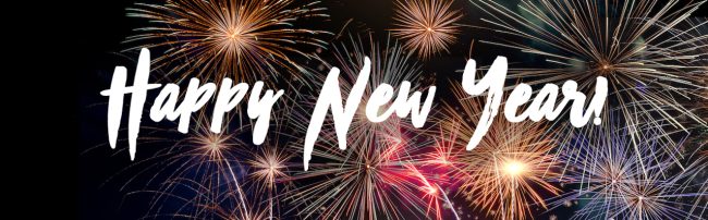 Celabration festive new year firework headline or bannner.